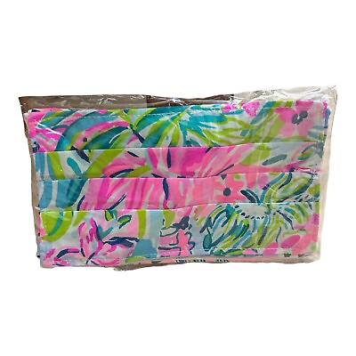 #ad Lilly Pulitzer Women’s Assorted Colorful Print Adult Cotton Face Mask 3 Pack NEW $10.00