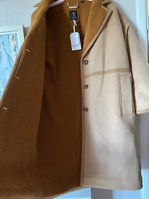 #ad TED BAKER Joanahh Oversized Wool Coat RRP £425 Size 4 UK 14 Size US 10 Cocoon GBP 145.99