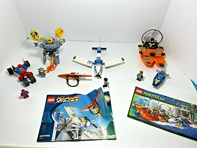 #ad LEGO Heroes LOT: Air Chase 6735 River Heist 8968 Flying Jelly Sub 70610 car $61.00