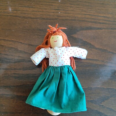 #ad Melissa amp; Doug Dollhouse Wooden Redheaded Female Adult Figurine $6.95