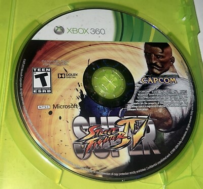 #ad Super Street Fighter IV Microsoft Xbox 360 2010 Disc Only Tested $10.15