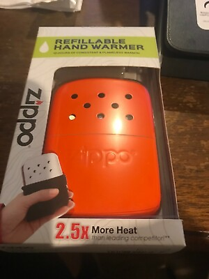 PREMIER Orange Refillable Deluxe Hand Warmer w Pouch 12 hour $16.99