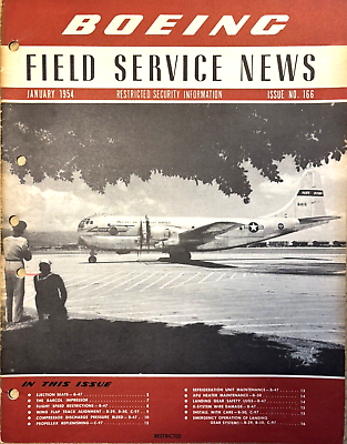 #ad Restricted Boeing Field Service News 1954 Maintenece Booklet B 47 Stratojet $21.38
