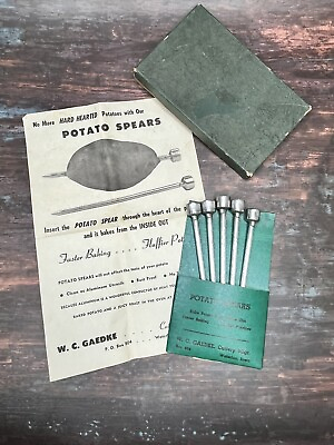 #ad Vintage Baked Potato Spears GAEDKE CUTLERY MFG. CO. 804 w Box $15.00
