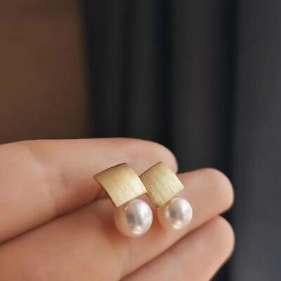 #ad new AAAA 9 10 mm Natural south sea Round White pearl earring 925s.. $46.00