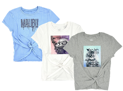 #ad Justice Girls Graphic T Shirt Top Tee Glitter Koala Kitten Sz 6 8 10 12 14 16 18 $12.00