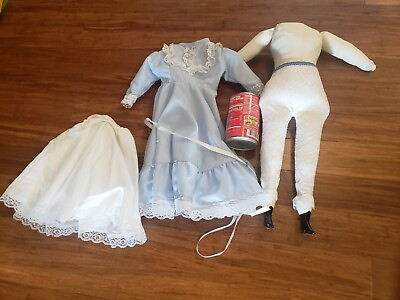 #ad 18.5quot; cloth and porcelain Doll Body for Doll making no head or hands Dress Lot $35.00