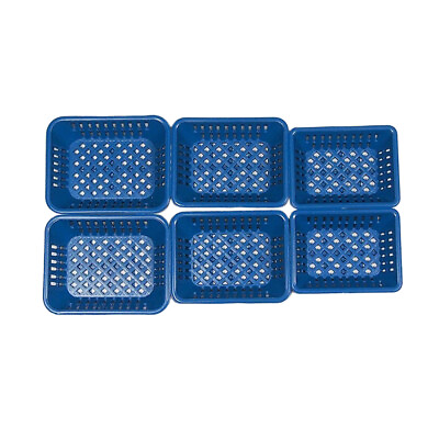 #ad 1:12 6PCS Blue Plastic Baskets Set Kitchenware Miniature Doll House Accessory $6.99