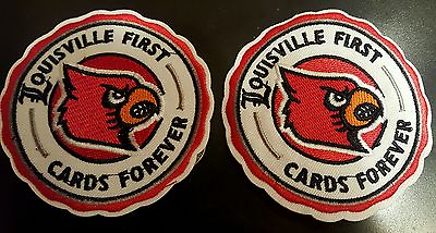 #ad 2 Louisville Cardinals Vintage Embroidered RARE Iron On Patch Lot 3quot; x 3quot; $8.49