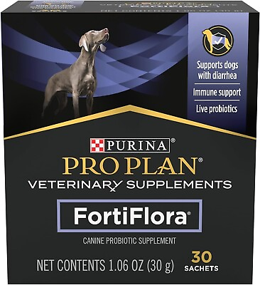 #ad Purina Pro Plan Veterinary Supplements FortiFlora Dog Probiotic Supplement 30 ct $43.93