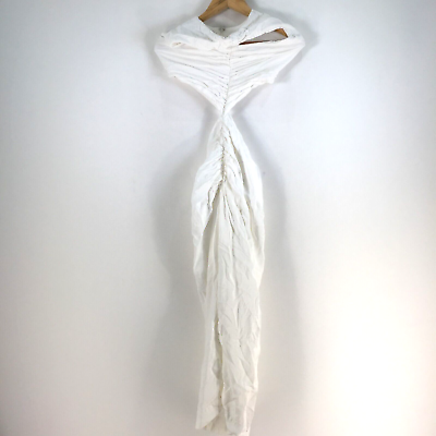 #ad Sir the label womens dress size 8 cut out maxi white linen blend 078078 AU $69.95