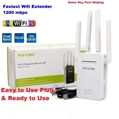 #ad 1200Mbps WiFi Range Extender Repeater Wireless Amplifier Router Signal Booster $12.49