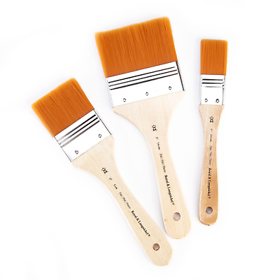 #ad 3 Pack Golden Taklon Paint Brushes Assorted Sizes $5.50