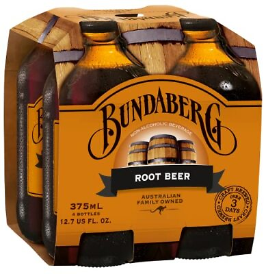 #ad Bundaberg Soda Root Beer 12.7 Fl Oz Cans 4 Pack $15.78