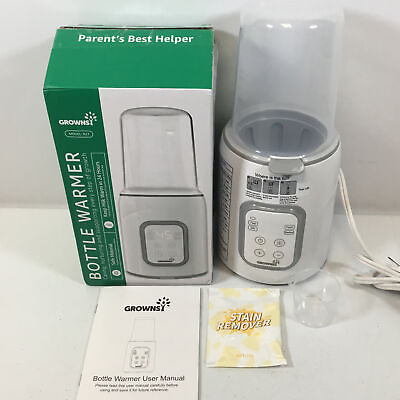 #ad Grownsy N1T Gray White Portable Corded Electric Adjustable Food Bottle Warmer $24.99