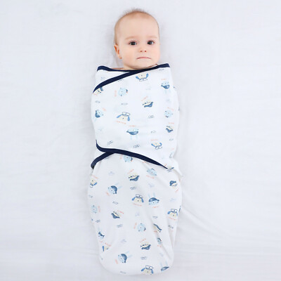 #ad Baby Cotton Scarf Newborn Anti startle Infant Sleeping Bag Printed Swaddle $14.99