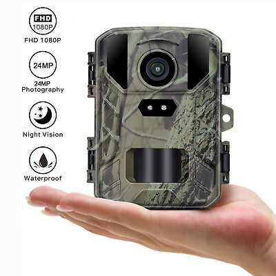 #ad Mini Game amp; Deer Wildlife Trail Camera 24MP 1080P Hunting Cam Night Vision32GB $29.77