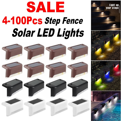 Outdoor Solar LED Deck Lights Garden Path Patio Pathway Stairs Step Fence Lamp $149.99