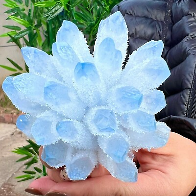 #ad New Find Blue Phantom Quartz Crystal Cluster Mineral Specimen Healing 300g 1pcs $45.00