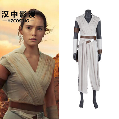 HZYM Rey Cosplay Costume Star Wars The Rise of Skywalker Women Halloween Outfit $194.00