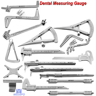 #ad Dental Measuring Caliper Gauge Ruler Sliding Iwanson Bracket Positioning Tools $19.99