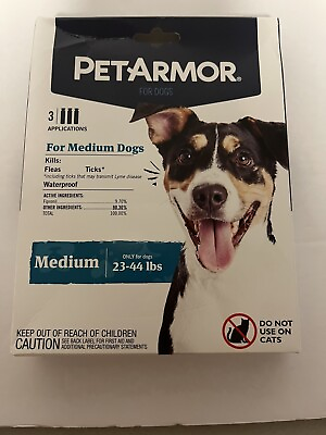 #ad Dog Flea And Tick Treatment Control Medicine 3 Month For Med Dogs 23 44 Lbs $15.99