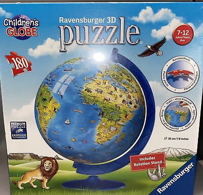 #ad FREE SHIPPING 3D GLOBE PUZZLE Including Rotating Base with Easyclick Technology $13.95