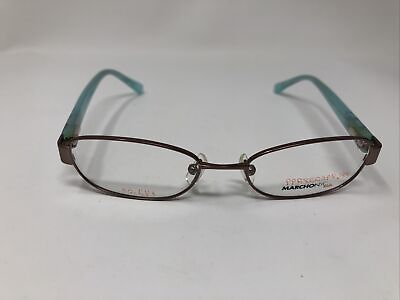 #ad MARCHON NYC EYEGLASSES FRAME HAYLEY 210 46 16 125 KIDS BROWN GREEN S958 $38.50