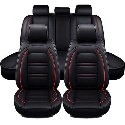 #ad For Chevrolet Faux Leather Car Seat Cover Protector 5 Seats Front Rerar Full Set $78.90