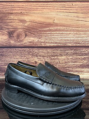 #ad Sebago Penny Loafer Men Size 9.5 Handsewn USA Comfort Leather Slip On Black Shoe $44.99