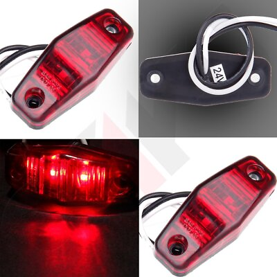 #ad 2X Mini Sealed Led Fender Marker Clearance Light for Truck Side Trailer 2 Wire $7.19