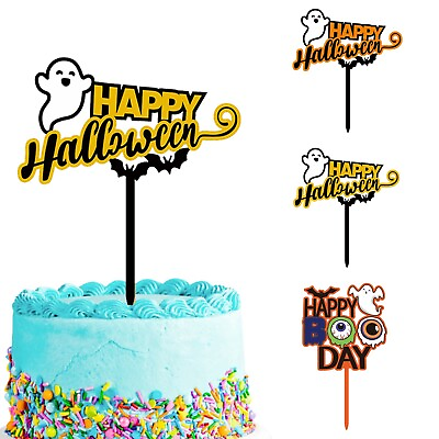 #ad Halloween Decoration Party Supplies Halloween Party Cake Decoration Acrylic $5.78