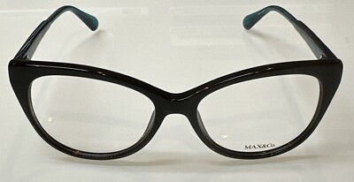 #ad Max amp; Co MO5003 001 Blk Teal Cat Eye Optical Eyeglasses Plastic Frame 54 16 140 $156.00