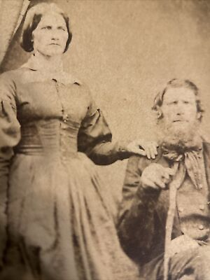 #ad CDV Photograph Of Victorian Era Couple 1860’s $16.99