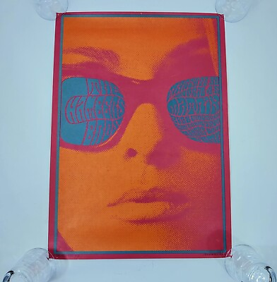 #ad 1967 Neon Rose #12 Matrix Original The Chambers Bros. Victor Moscoso Psych Art $695.00