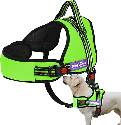 #ad Dog Harness Adjustable Soft Leash Padded No Pull Dog Harness for Small Medium L $19.99