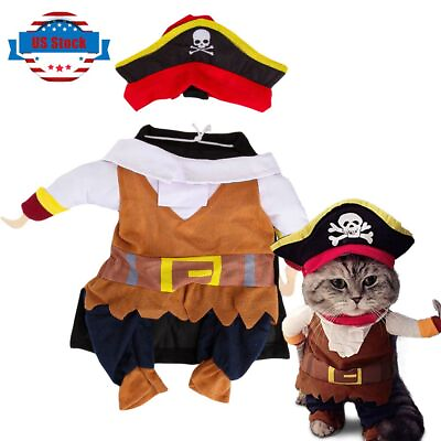 #ad Funny Halloween Christmas Pet Pirate Cosplay Apparel Newest Dog Cat Costumes HOT $8.27