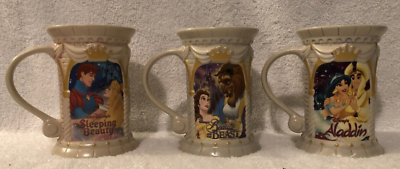 #ad Disney Store Exclusive Set of Three 3D Mugs Cups $27.50