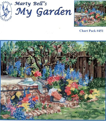 #ad Cross Stitch Chart My Garden Marty Bell Pack 451 2003 Pegasus Originals $4.50
