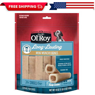 #ad Ol#x27; Roy Peanut Butter Mini Munchy Bones Dog Treats for Small Dogs 19 oz $9.97