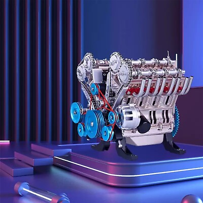 #ad Desktop Engine 8 Cylinder Car Engine Model Building Kit Adult Mini DIY Toy $31.57