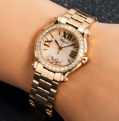 #ad New Chopard Happy Sport 274189 5005 Ladies Factory Diamond Watch $20500.00
