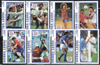 #ad Sierra Leone Stamps 1993 SC# 1704 1711 #x27; 1994 World Cup Soccer Championships #x27; $4.16