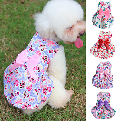 #ad 🔥 Small Pet Dog Cat Tutu Lace Dress Puppy Ballet Skirt Princess Apparel Clothes $3.07
