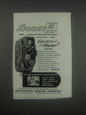 #ad 1957 Bauer 88B 8mm Automatic Movie Camera Advertisement $19.99