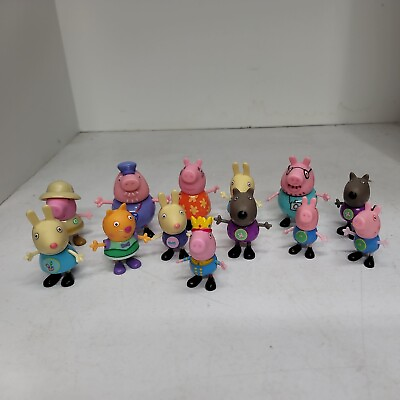 #ad Peppa Pig Friends amp; Family 13 Toy Figure Lot $24.99