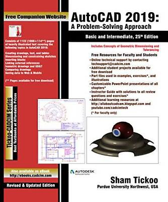 #ad AutoCAD 2019: A Problem Solving Approach Basic and Intermediate GOOD $8.88