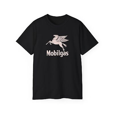 #ad Mobilgas Pegasus Authentic Vintage Legacy Logo T Shirt Retro Classic Car Tee $23.20