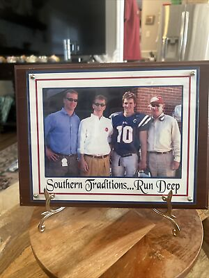 #ad Eli Manning Peyton Archie Plaque Southern Traditions Run Deep Ole Miss 12x9 Vtg $50.00