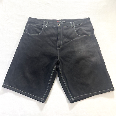 #ad Southpole Shorts Jean Baggy Mens Denim Vintage Black Y2K Size 50 Jorts Hip Hop $48.99